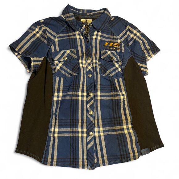 Harley Davidson 115th Anniversary Blue Button up flannel - Picture 2 of 6